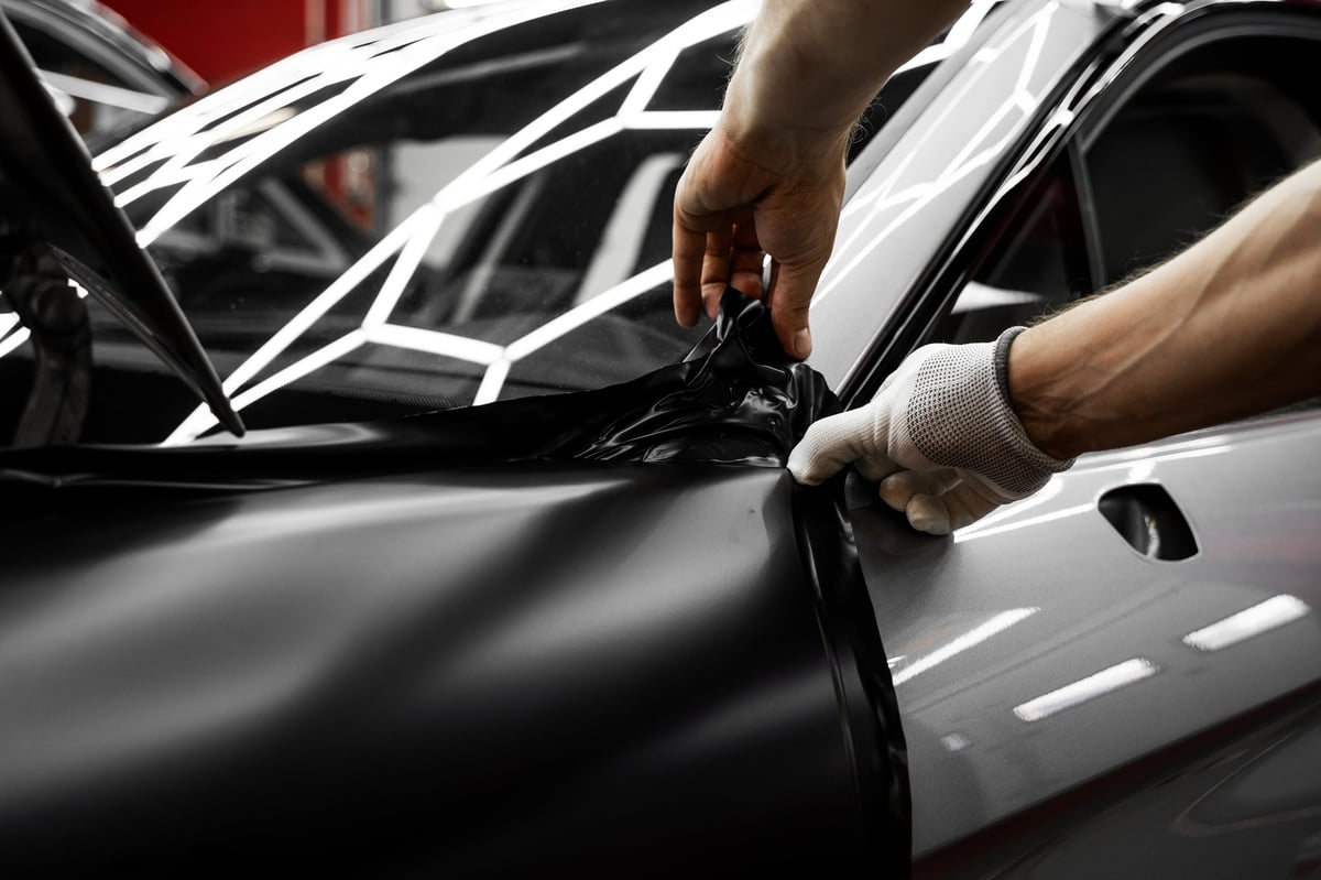 Professional car wrap installation